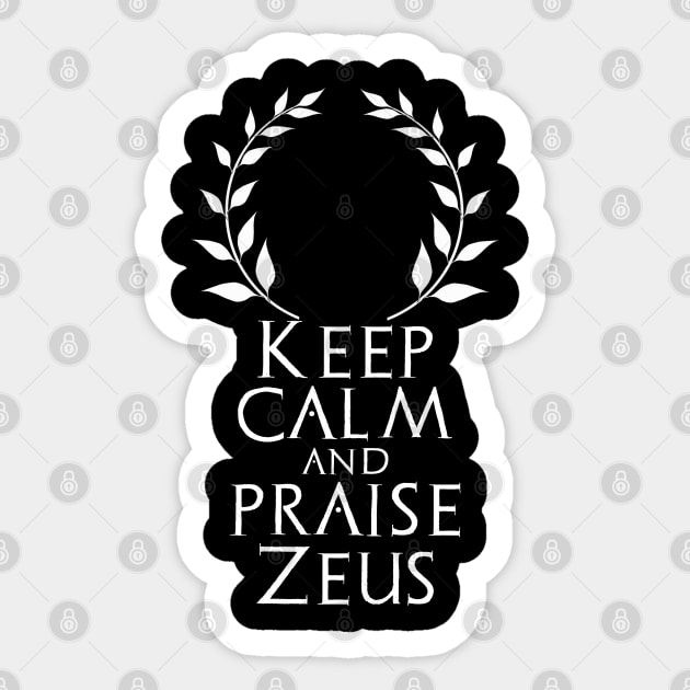 Ancient Greek God Zeus Myth Classical Mythology Religion Sticker by Styr Designs